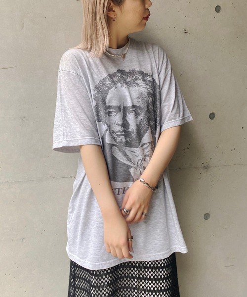 CAPRICIEUX LE'MAGE（カプリシューレマージュ）の「AIR FORCEリメイクベートーベンTシャツ（Tシャツ/カットソー・レディース・グレー・LARGE/MEDIUM）」の14枚目の写真