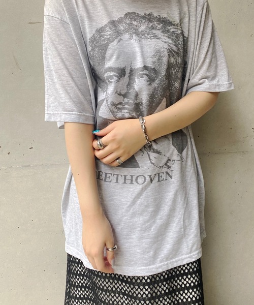 CAPRICIEUX LE'MAGE（カプリシューレマージュ）の「AIR FORCEリメイクベートーベンTシャツ（Tシャツ/カットソー・レディース・グレー・LARGE/MEDIUM）」の15枚目の写真