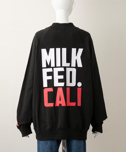 MILKFED.（ミルクフェド）の「BIG LOGO MOCK NECK SWEAT TOP（スウェット・レディース・ブラック/ホワイト/グリーン・ONE SIZE）」の4枚目の写真