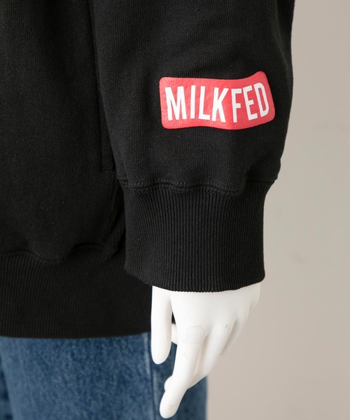 MILKFED.（ミルクフェド）の「BIG LOGO MOCK NECK SWEAT TOP（スウェット・レディース・ブラック/ホワイト/グリーン・ONE SIZE）」の13枚目の写真
