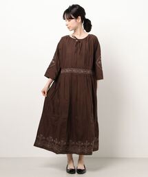 Samansa Mos2 | お花刺繍ワンピース(ワンピース)