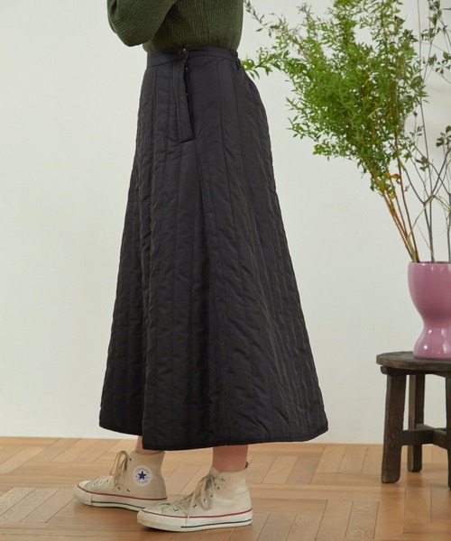 forksy.（フォルクシー）の「【forksy.】キルティングフレアスカート（スカート・レディース・ブラック/カーキ/アイボリー・FREE）」の14枚目の写真