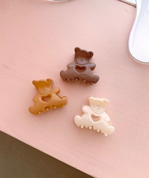 Me%（ミィパーセント）の「クマバンスクリップ（その他ヘアアクセサリー・レディース・その他/アイボリー/ブラウン/ダークブラウン・FREE）」の7枚目の写真