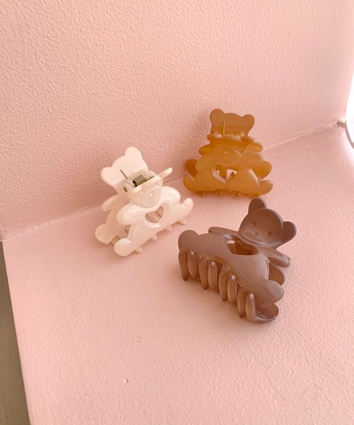 Me%（ミィパーセント）の「クマバンスクリップ（その他ヘアアクセサリー・レディース・その他/アイボリー/ブラウン/ダークブラウン・FREE）」の6枚目の写真