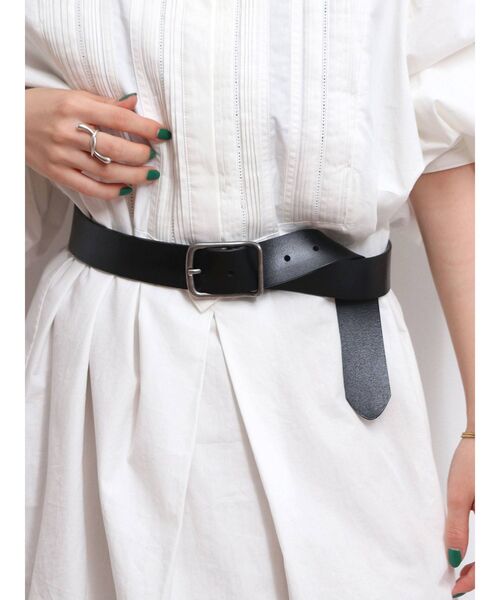 Ungrid（アングリッド）の「リアルレザーワイドベルト（ベルト・レディース・ブラック/ブラウン・FREE）」の7枚目の写真