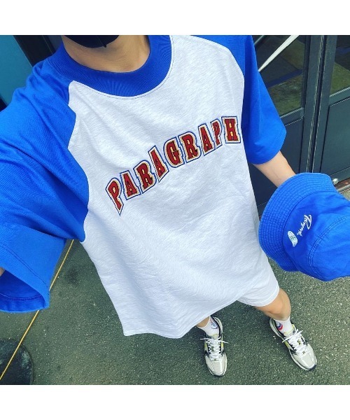 Paragraph（パラグラフ）の「『paragraph/パラグラフ』PARAGRAPH INDUSTRIAL COMPLEX RAGLAN T-SHIRT/パラグラフ ラグラン Tシャツ カットソー（Tシャツ/カットソー・メンズ・ブラック×ホワイト/ブルー・FREE）」の3枚目の写真
