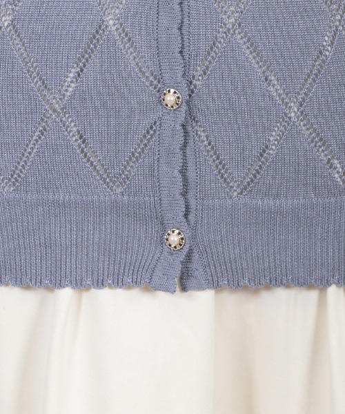 axes femme(アクシーズファム)の「花刺繍半袖ニットカーディガン(カーディガン/ボレロ・レディース・キナリ/ピンク/ブルー・MEDIUM)」の18枚目の写真