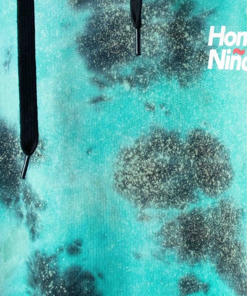 Hombre Nino（オンブレニーニョ）の「【 HOMBRE NINO / オンブレニーニョ 】 TIE DYE HOODED PULLOVER タイダイフーデッドプルオーバー（パーカー・メンズ・ブラック/ブルー・MEDIUM/LARGE）」の14枚目の写真