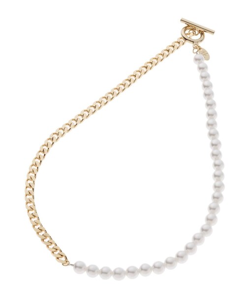 tk.TAKEO KIKUCHI(ティーケータケオキクチ)の「◆パール調チェーンコンビネックレス(ネックレス・メンズ・シルバー/ゴールド・00)」の7枚目の写真