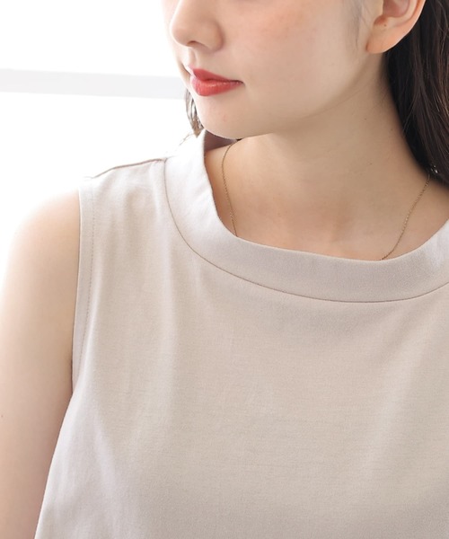 osharewalker(オシャレウォーカー)の「【廃盤】『裾チュールドッキングタンクトップ』(タンクトップ・レディース・ライトグレー/ブラック・1/2)」の13枚目の写真