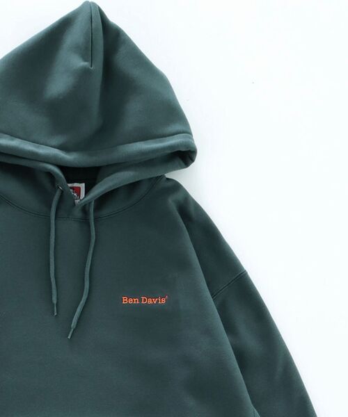 BEN DAVIS（ベンデイビス）の「【 BEN DAVIS （ ベンデイビス ）】HEAVY SWEAT HOODIE/ ヘビー スウェット パーカー（パーカー・メンズ・アイボリー/オレンジ系その他5/オレンジ/グリーン系その他/ブラック/カーキ/ロイヤルブルー/ホワイト/オフホワイト/グリーン系その他2/パープル系その他3/ネイビー/チャコール・MEDIUM/LARGE/X-LARGE/SMALL）」の8枚目の写真