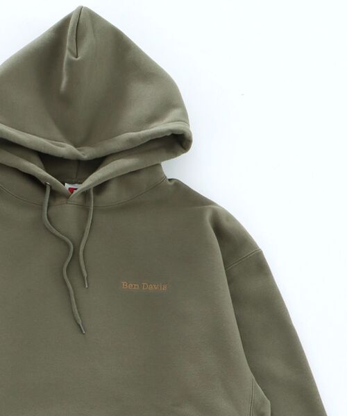 BEN DAVIS（ベンデイビス）の「【 BEN DAVIS （ ベンデイビス ）】HEAVY SWEAT HOODIE/ ヘビー スウェット パーカー（パーカー・メンズ・アイボリー/オレンジ系その他5/オレンジ/グリーン系その他/ブラック/カーキ/ロイヤルブルー/ホワイト/オフホワイト/グリーン系その他2/パープル系その他3/ネイビー/チャコール・MEDIUM/LARGE/X-LARGE/SMALL）」の7枚目の写真