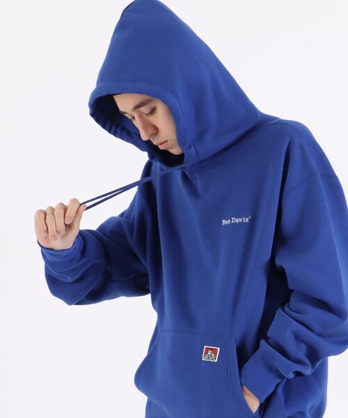 BEN DAVIS（ベンデイビス）の「【 BEN DAVIS （ ベンデイビス ）】HEAVY SWEAT HOODIE/ ヘビー スウェット パーカー（パーカー・メンズ・アイボリー/オレンジ系その他5/オレンジ/グリーン系その他/ブラック/カーキ/ロイヤルブルー/ホワイト/オフホワイト/グリーン系その他2/パープル系その他3/ネイビー/チャコール・MEDIUM/LARGE/X-LARGE/SMALL）」の11枚目の写真