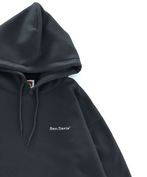 BEN DAVIS（ベンデイビス）の「【 BEN DAVIS （ ベンデイビス ）】HEAVY SWEAT HOODIE/ ヘビー スウェット パーカー（パーカー・メンズ・アイボリー/オレンジ系その他5/オレンジ/グリーン系その他/ブラック/カーキ/ロイヤルブルー/ホワイト/オフホワイト/グリーン系その他2/パープル系その他3/ネイビー/チャコール・MEDIUM/LARGE/X-LARGE/SMALL）」の6枚目の写真