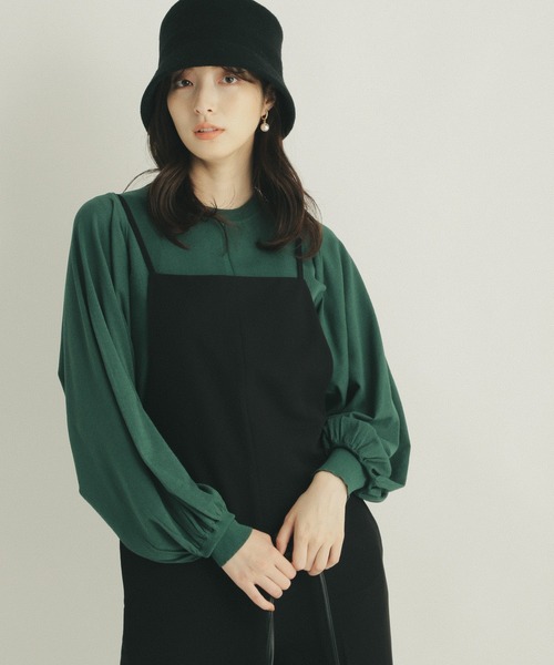 Andemiu（アンデミュウ）の「ボレロアンサンブル216839（アンサンブル・レディース・ブラック/ベージュ/グリーン・FREE）」の3枚目の写真