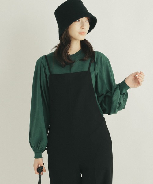 Andemiu（アンデミュウ）の「ボレロアンサンブル216839（アンサンブル・レディース・ブラック/ベージュ/グリーン・FREE）」の4枚目の写真