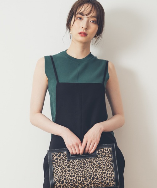 Andemiu（アンデミュウ）の「ボレロアンサンブル216839（アンサンブル・レディース・ブラック/ベージュ/グリーン・FREE）」の6枚目の写真