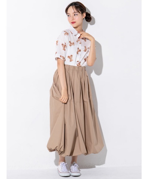 fifth calin(フィフスカラン)の「ウエストゴムバルーンスカート(スカート・レディース・ブラック/ベージュ・MEDIUM)」の14枚目の写真
