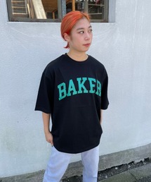 bonjour bonsoir | 【bonjour bonsoir/ボンジュール・ボンソワール】BAKER カレッジビッグTシャツ(Tシャツ/カットソー)