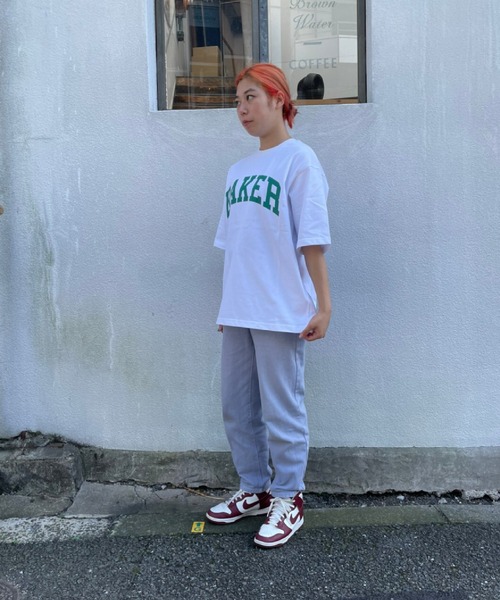 bonjour bonsoir（ボンジュール　ボンソワール）の「【bonjour bonsoir/ボンジュール・ボンソワール】BAKER カレッジビッグTシャツ（Tシャツ/カットソー・メンズ・ブラック/ベージュ/ホワイト・S/L/M）」の14枚目の写真