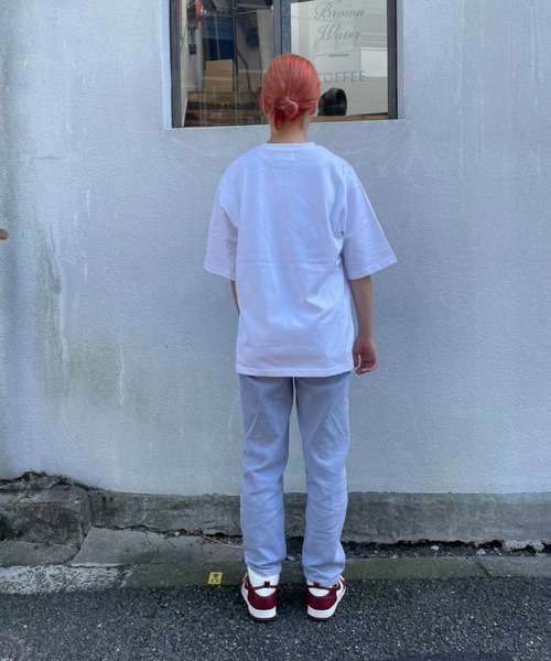 bonjour bonsoir（ボンジュール　ボンソワール）の「【bonjour bonsoir/ボンジュール・ボンソワール】BAKER カレッジビッグTシャツ（Tシャツ/カットソー・メンズ・ブラック/ベージュ/ホワイト・S/L/M）」の16枚目の写真