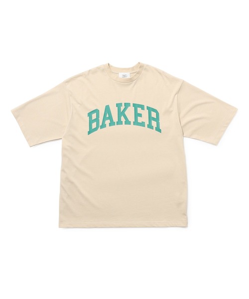 bonjour bonsoir（ボンジュール　ボンソワール）の「【bonjour bonsoir/ボンジュール・ボンソワール】BAKER カレッジビッグTシャツ（Tシャツ/カットソー・メンズ・ブラック/ベージュ/ホワイト・S/L/M）」の12枚目の写真