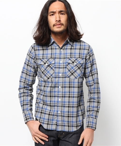 HYSTERIC GLAMOUR（ヒステリックグラマー）の「長袖ウエスタンSH（シャツ/ブラウス・メンズ・ピンク系その他/ネイビー/グレー系その他・MEDIUM/LARGE/SMALL）」の2枚目の写真