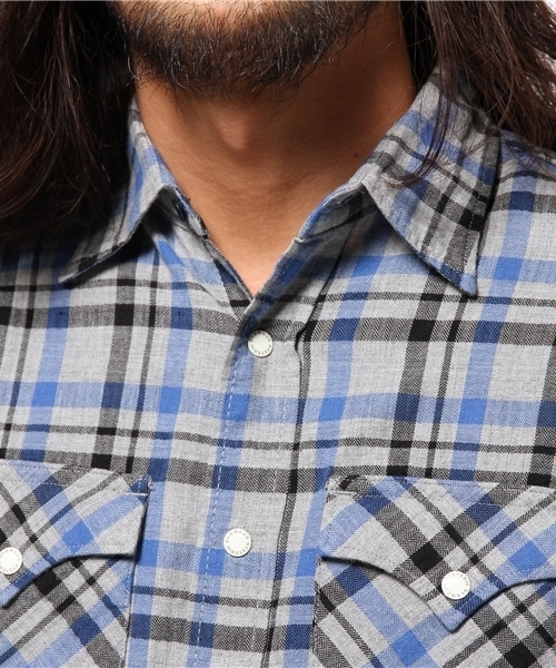 HYSTERIC GLAMOUR（ヒステリックグラマー）の「長袖ウエスタンSH（シャツ/ブラウス・メンズ・ピンク系その他/ネイビー/グレー系その他・MEDIUM/LARGE/SMALL）」の12枚目の写真