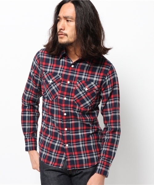 HYSTERIC GLAMOUR（ヒステリックグラマー）の「長袖ウエスタンSH（シャツ/ブラウス・メンズ・ピンク系その他/ネイビー/グレー系その他・MEDIUM/LARGE/SMALL）」の4枚目の写真