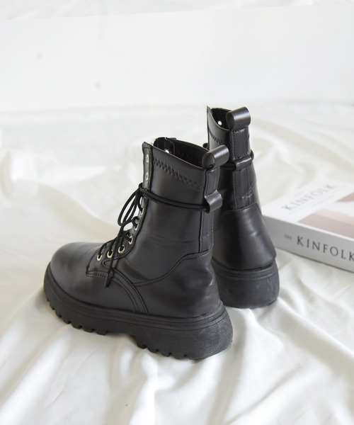 NOFALL（ノーフォール）の「レースアップトラックソールビガーブーツ（ブーツ・レディース・ブラック・LL/3L/SS/S/M/L）」の5枚目の写真