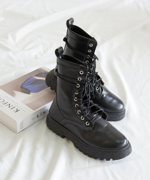 NOFALL（ノーフォール）の「レースアップトラックソールビガーブーツ（ブーツ・レディース・ブラック・LL/3L/SS/S/M/L）」の17枚目の写真