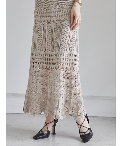 セール】クロシェニットスカート（スカート）｜amel（エイメル）の