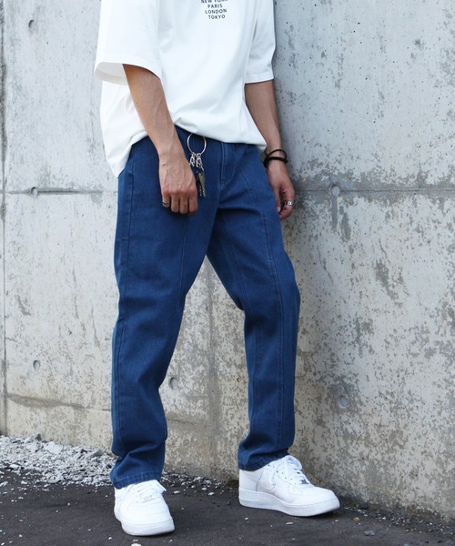 UNCORD(アンコード)の「【UNCORD】センターシームストレートデニムパンツ(デニムパンツ・メンズ・サックスブルー/ブラック/グレー/アイボリー/ブルー/ネイビー・MEDIUM/LARGE/X-LARGE)」の6枚目の写真