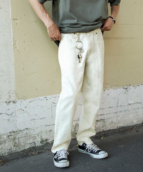 UNCORD(アンコード)の「【UNCORD】センターシームストレートデニムパンツ(デニムパンツ・メンズ・サックスブルー/ブラック/グレー/アイボリー/ブルー/ネイビー・MEDIUM/LARGE/X-LARGE)」の2枚目の写真