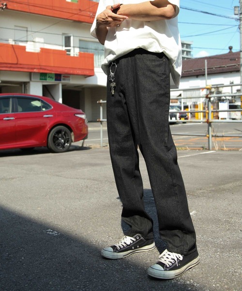 UNCORD(アンコード)の「【UNCORD】センターシームストレートデニムパンツ(デニムパンツ・メンズ・サックスブルー/ブラック/グレー/アイボリー/ブルー/ネイビー・MEDIUM/LARGE/X-LARGE)」の3枚目の写真