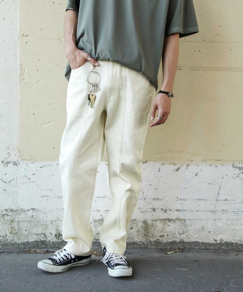 UNCORD(アンコード)の「【UNCORD】センターシームストレートデニムパンツ(デニムパンツ・メンズ・サックスブルー/ブラック/グレー/アイボリー/ブルー/ネイビー・MEDIUM/LARGE/X-LARGE)」の17枚目の写真