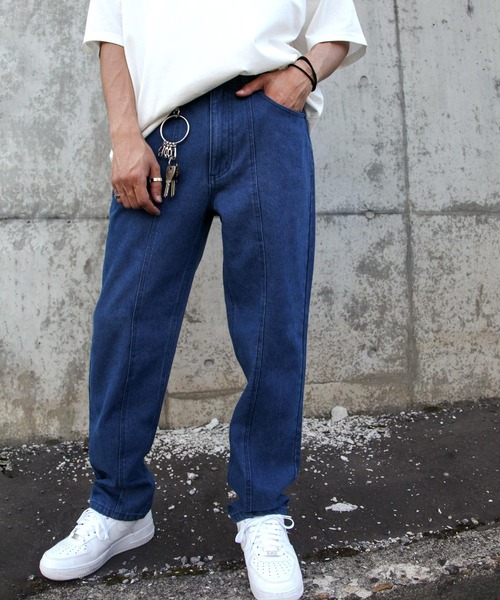 UNCORD(アンコード)の「【UNCORD】センターシームストレートデニムパンツ(デニムパンツ・メンズ・サックスブルー/ブラック/グレー/アイボリー/ブルー/ネイビー・MEDIUM/LARGE/X-LARGE)」の7枚目の写真