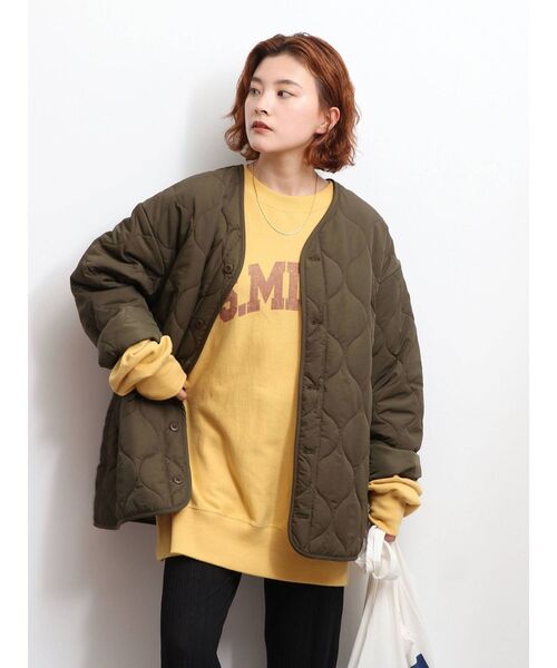 Ungrid(アングリッド)の「【WEB限定】キルティングライナールーズブルゾン(ブルゾン・レディース・ブラック/オフホワイト/カーキ/オレンジ/ミント・FREE)」の9枚目の写真