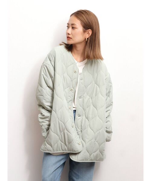 Ungrid(アングリッド)の「【WEB限定】キルティングライナールーズブルゾン(ブルゾン・レディース・ブラック/オフホワイト/カーキ/オレンジ/ミント・FREE)」の16枚目の写真