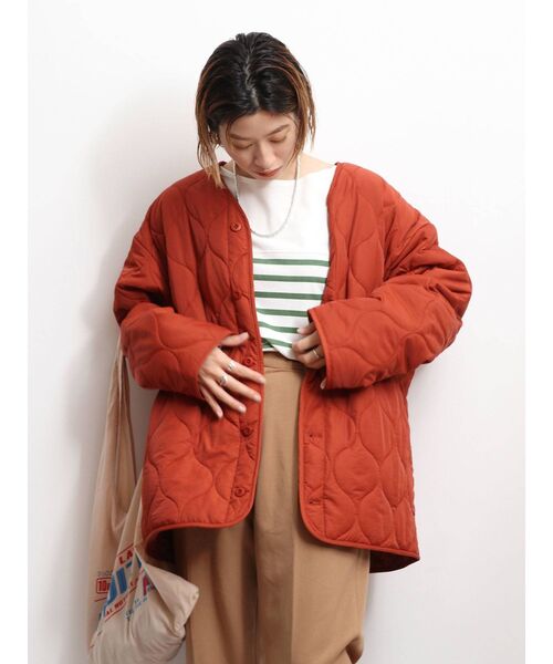 Ungrid(アングリッド)の「【WEB限定】キルティングライナールーズブルゾン(ブルゾン・レディース・ブラック/オフホワイト/カーキ/オレンジ/ミント・FREE)」の20枚目の写真
