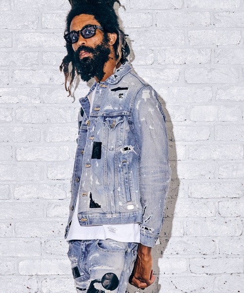 CRIMIE（クライミー）の「CRASH USED STRETCH SELVEDGE DENIM JACKET / クラッシュ ユーズド ストレッチ セルビッジ デニム ジャケット（デニムジャケット・メンズ・インディゴブルー/ブラック・M/XL/S/L/XXL）」の11枚目の写真