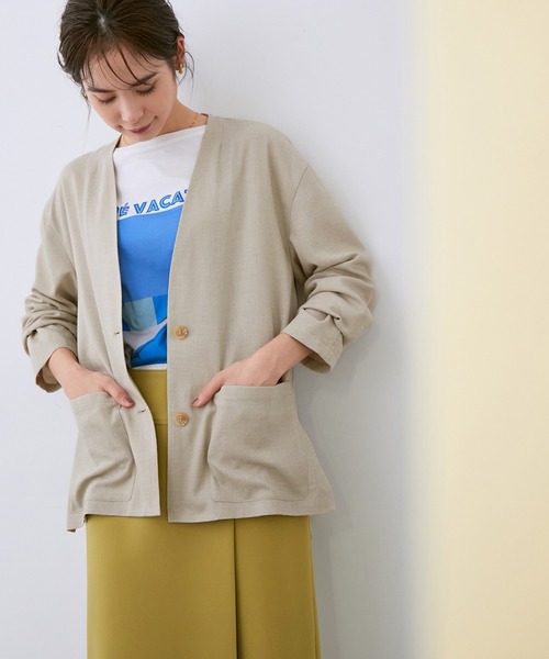 ROPE'（ロペ）｜ノーカラージャケット（ベージュ系）一覧 - WEAR