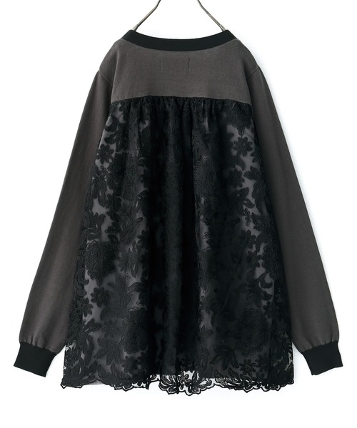 osharewalker（オシャレウォーカー）の「【廃盤】『バックレース切替ニットカーディガン』（カーディガン/ボレロ・レディース・ベージュ/チャコール・1/2）」の16枚目の写真