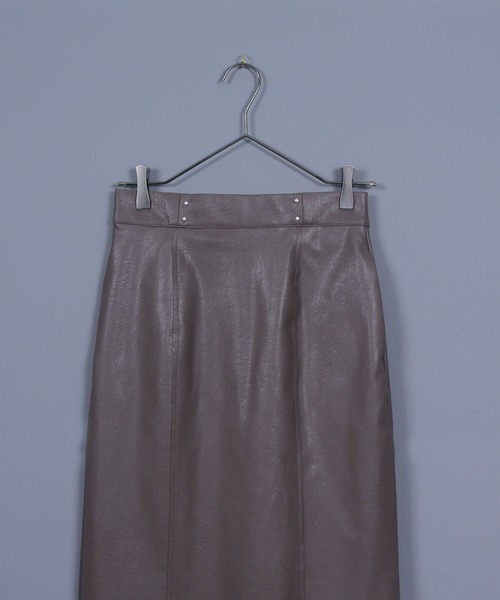 &g'aime（アンジェム）の「【&g’aime】レザータイトロングスカート（スカート・レディース・ブラック/モカ・FREE）」の9枚目の写真