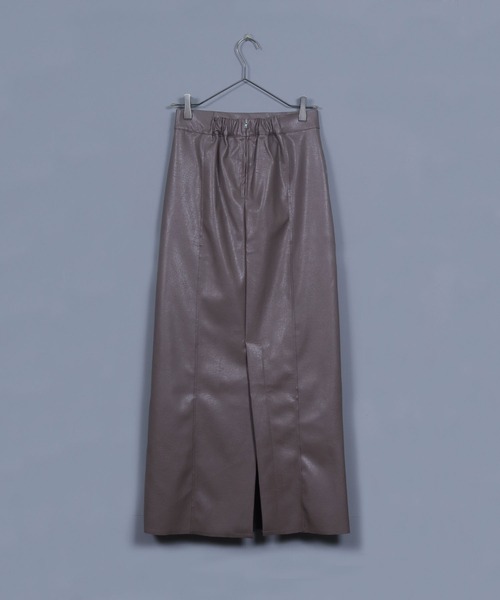 &g'aime（アンジェム）の「【&g’aime】レザータイトロングスカート（スカート・レディース・ブラック/モカ・FREE）」の18枚目の写真