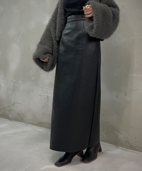 &g'aime（アンジェム）の「【&g’aime】レザータイトロングスカート（スカート・レディース・ブラック/モカ・FREE）」の20枚目の写真