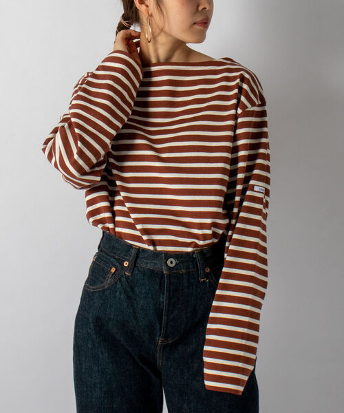 GLOSTER（グロスター）の「【GLOSTER/グロスター】バスクシャツ 21AW（Tシャツ/カットソー・メンズ・キナリ/ホワイト系その他/ホワイト系その他2/ブラウン系その他/ネイビー/ブルー系その他/エメラルドブルー/パープル・SMALL/MEDIUM/LARGE/X-LARGE）」の5枚目の写真