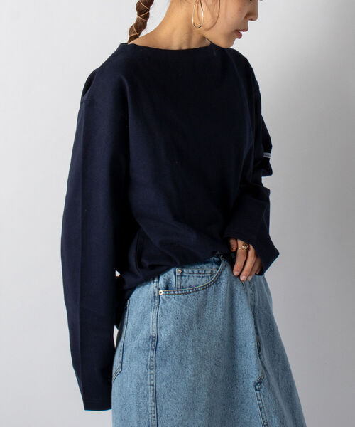 GLOSTER（グロスター）の「【GLOSTER/グロスター】バスクシャツ 21AW（Tシャツ/カットソー・メンズ・キナリ/ホワイト系その他/ホワイト系その他2/ブラウン系その他/ネイビー/ブルー系その他/エメラルドブルー/パープル・SMALL/MEDIUM/LARGE/X-LARGE）」の6枚目の写真