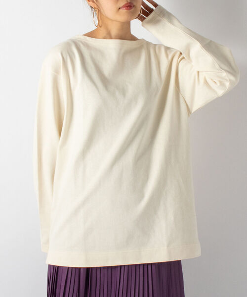 GLOSTER（グロスター）の「【GLOSTER/グロスター】バスクシャツ 21AW（Tシャツ/カットソー・メンズ・キナリ/ホワイト系その他/ホワイト系その他2/ブラウン系その他/ネイビー/ブルー系その他/エメラルドブルー/パープル・SMALL/MEDIUM/LARGE/X-LARGE）」の3枚目の写真