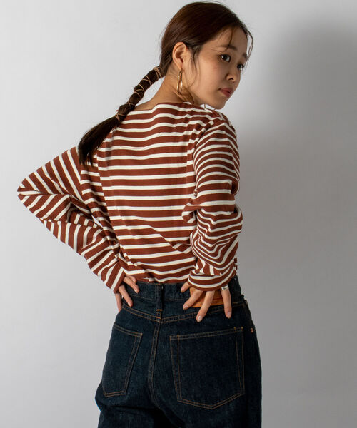 GLOSTER（グロスター）の「【GLOSTER/グロスター】バスクシャツ 21AW（Tシャツ/カットソー・メンズ・キナリ/ホワイト系その他/ホワイト系その他2/ブラウン系その他/ネイビー/ブルー系その他/エメラルドブルー/パープル・SMALL/MEDIUM/LARGE/X-LARGE）」の15枚目の写真